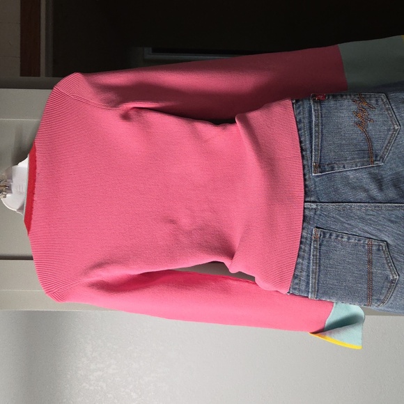 Alice + Olivia Pink and Red Ribbed Top - Picture 6 of 8